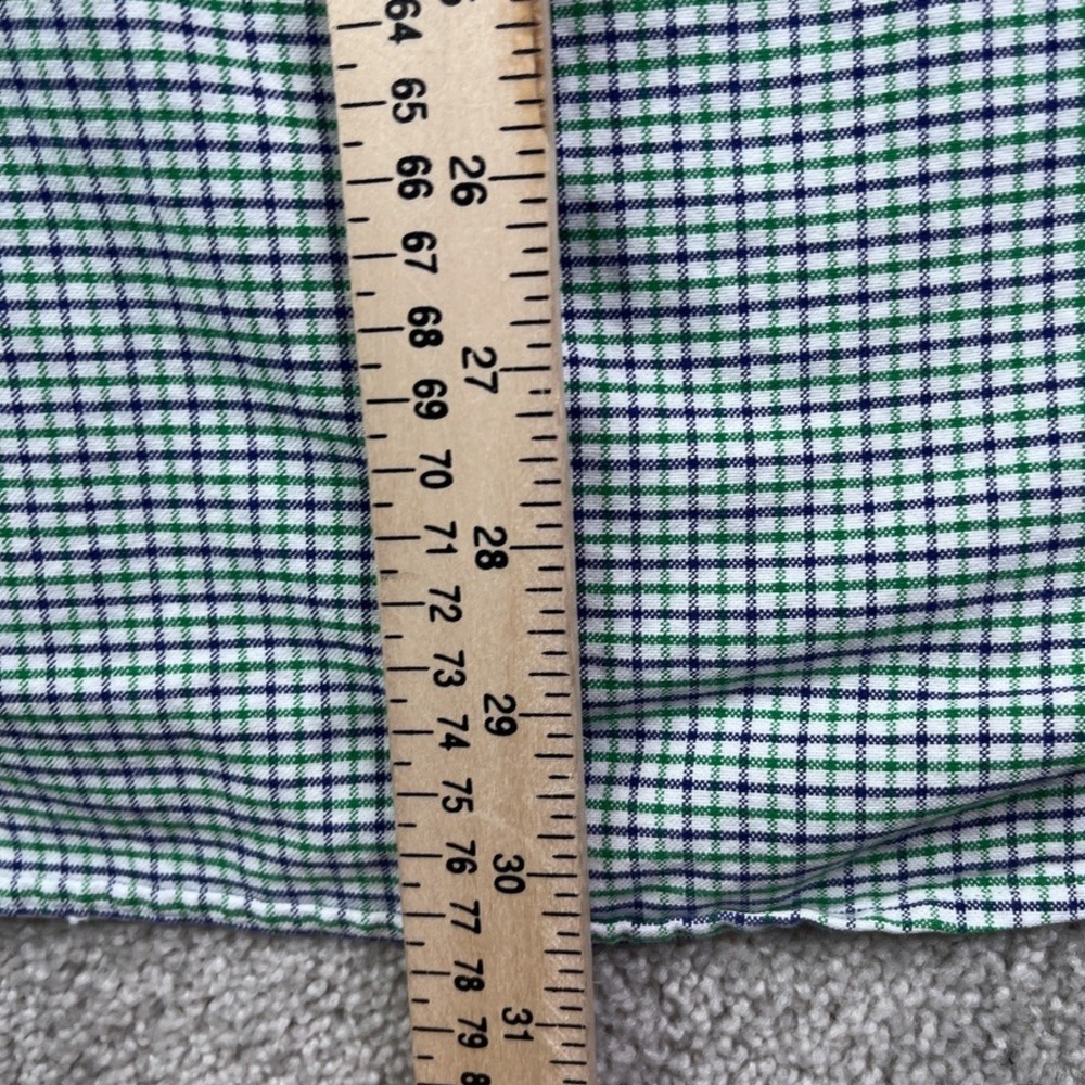 Ralph Lauren Shirt Mens XL Green Blue Micro Check Classic Fit Button Down Oxford - Picture 10 of 12
